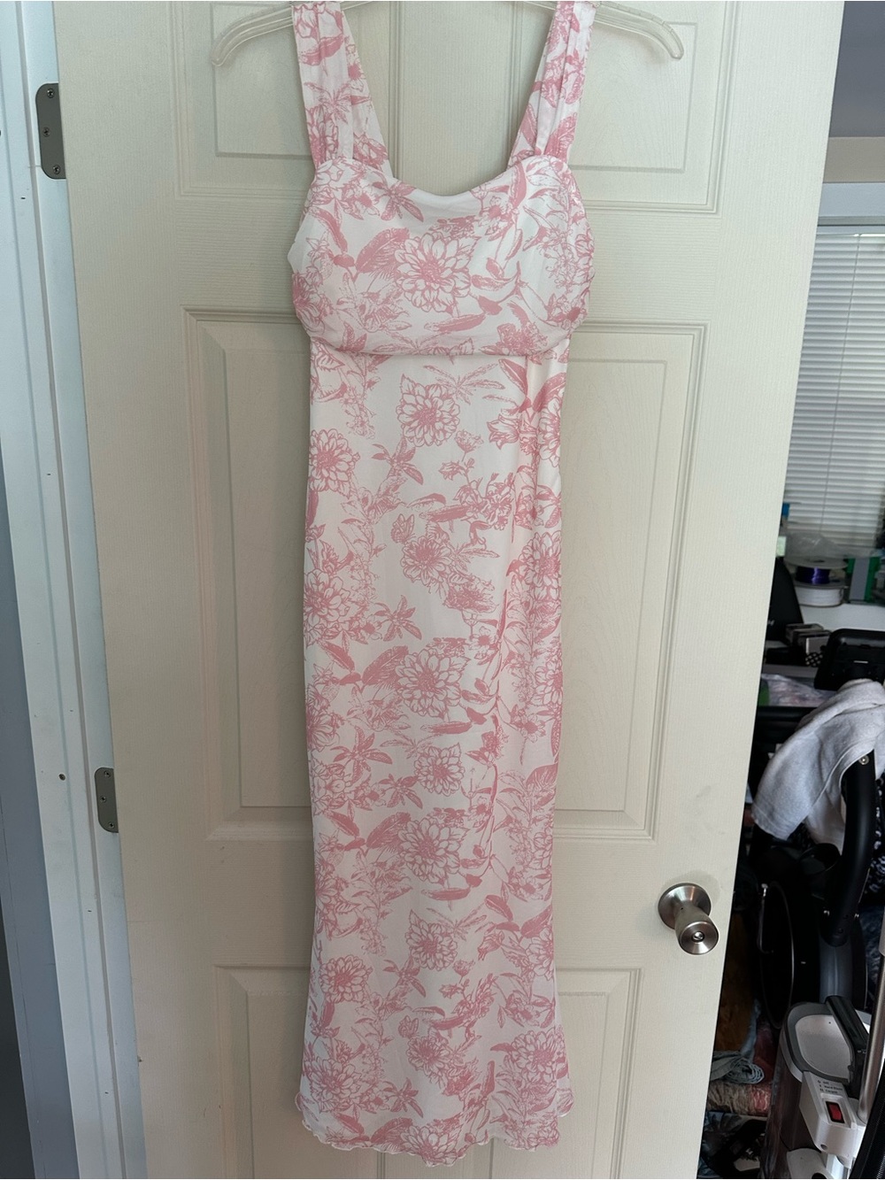 SHEIN Pink Floral Maxi Dress